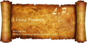 Liszy Poppea névjegykártya
